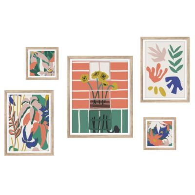 Lot 5 décors adhésifs Vinyl Way fleurs L.60 x l.90 cm