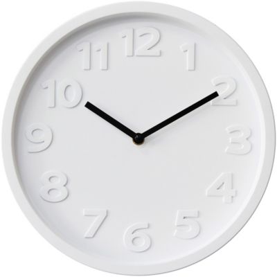 Horloge murale design blanc ?30 x ep.4,5cm