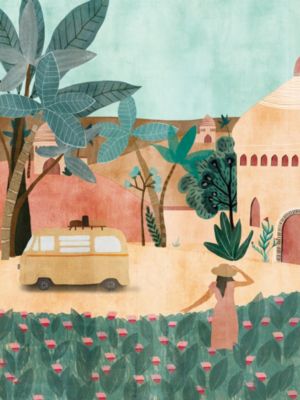 Affiche medina Dada Art l.30 x H.40 cm multicolore