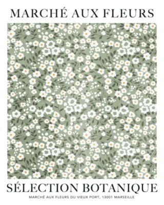 Affiche marché aux fleurs sélection botanique Dada Art l.40 x H.50 cm vert