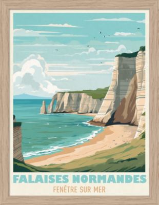 Image encadrée Cliffs cadre en bois 30x40 cm