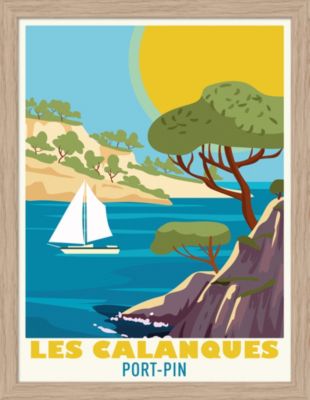 Image encadrée Creek cadre en bois 30x40 cm