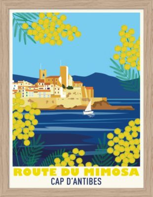 Image encadrée Mimosa cadre en bois 30x40 cm