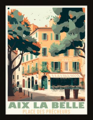 Image encadrée Aix Belle cadre noir 30x40 cm