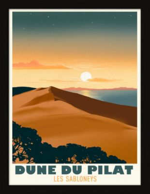 Image encadrée Pilat Dune cadre noir 30x40 cm