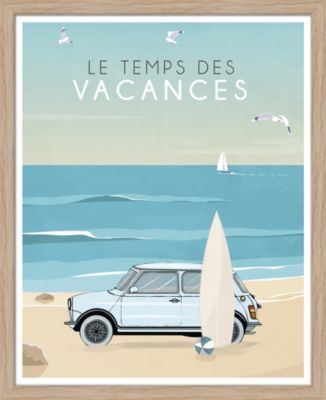 Image encadrée Hollidays cadre noir 40x50 cm