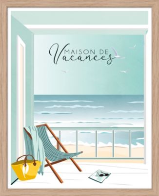 Image encadrée Deckchair cadre en bois 30x40 cm