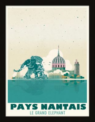 Image encadrée Nantais cadre noir 30x40 cm