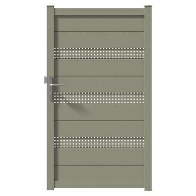 Portillon Jardimat aluminium Cannet gris 7030 - 100 x h.173 cm