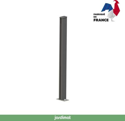 Poteau clôture Jardimat Alpes gris h. 180 cm