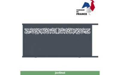 Portail Jardimat coulissant motorisé aluminium Neva 2 gris 7021 - 400 x h.174 cm