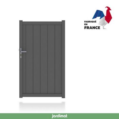 Portillon Jardimat aluminium Olivier noir 2100 - 100 x h.172 cm