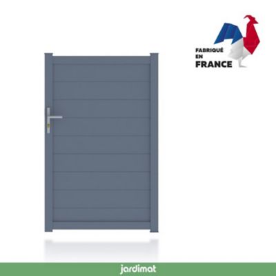 Portillon Jardimat aluminium Wissant gris 7016 - 100 x h.159 cm