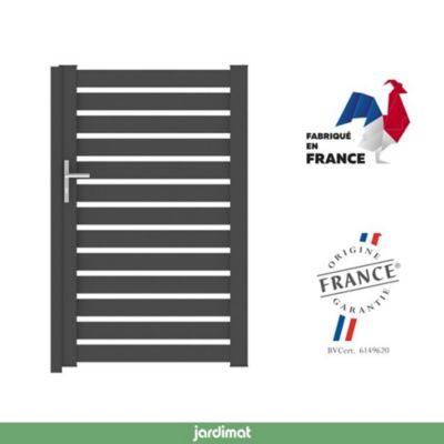 Portillon Jardimat battant aluminium Audelange blanc - 100 x h.164 cm