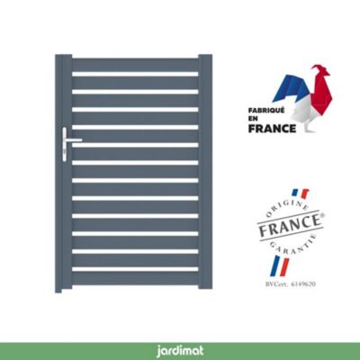 Portillon Jardimat battant aluminium Chamuse blanc - 100 x h.164 cm