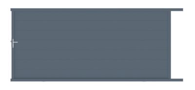 Portail coulissant aluminium Chalon gris anthracite RAL 7016 400X180 CM Jardimat