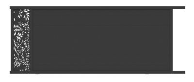 Portail coulissant motorisé végétal 400x166 8 cm Noir 9005 Jardimat