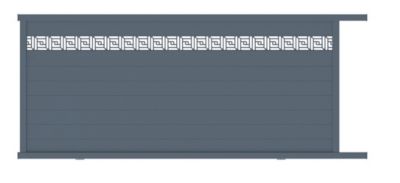 Portail coulissant motorisé auteuil orient 350x158 3 cm Gris anthracite 7016 Jardimat