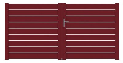 Portail battant rioz 300x152 cm Blanc 9016 Jardimat