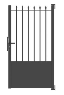Portillon ronchaux 3 100x170 cm Noir 2100 Jardimat