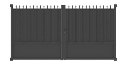 Portail battant ronchaux 2 300x170 cm Noir 2100 Jardimat