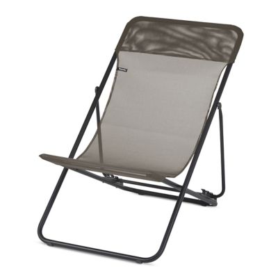 Maxi transat métal et toile Lafuma Batyline graphite