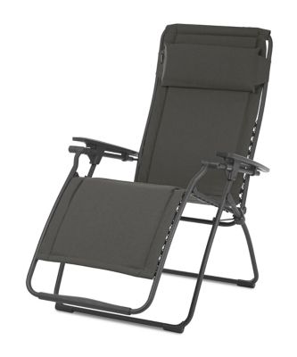 Relax métal et toile Lafuma Futura Matelassé ardoise