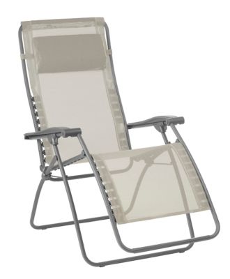 Fauteuil de relaxation Lafuma ESSENTIEL en acier - Coloris beige - Hauteur 115 cm