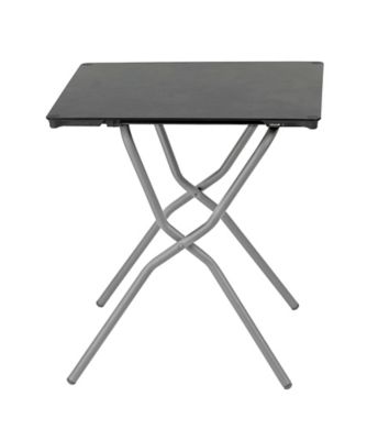 Table de jardin pliante Anytime en acier coloris minéral L.110 x l.68 x H.73 cm