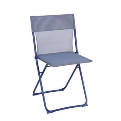 Chaise de jardin Colorblock Lafuma acier et polyester bleu indigo l.48cm x H.83cm