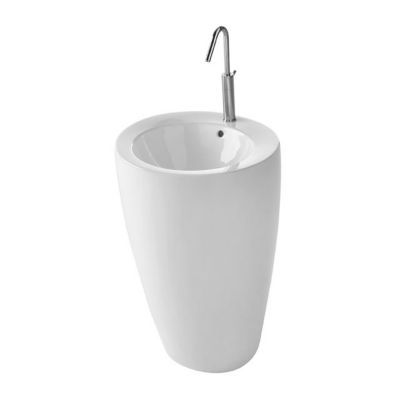 Lavabo Totem céramique blanc 55 cm