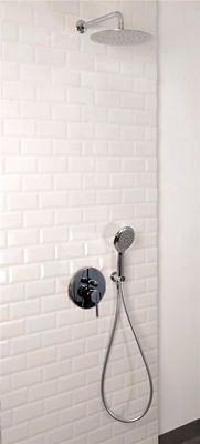 Colonne de douche mécanique à encastrer, chrome, Sarodis Trento plus