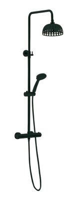 Colonne de douche thermostatique noire Sarodis Operart