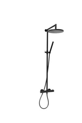 Colonne de douche thermostatique noire Sarodis Smart