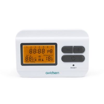 Thermostat numérique AVIDSEN 103952 Écran LCD rétroéclairé Mesure ±1°C Indicateur batterie faible