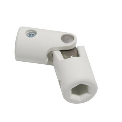 Cardan polyamide blanc, hexagonal 10/rond 12