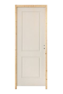 Bloc-porte Camargue blanc lisse H.204 x l.83 cm, poussant gauche