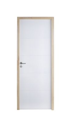 Bloc Porte Grave Horizontal H 204 X L 73 Cm Poussant Droit Castorama