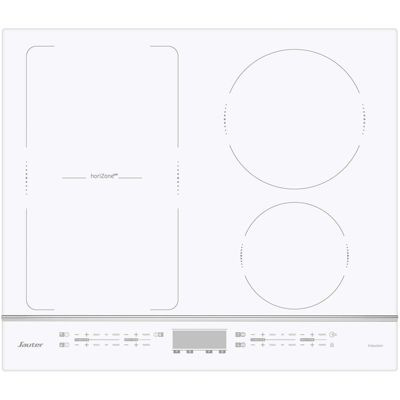 Sauter SPI4664W Table de cuisson à induction 4 plaques de cuisson Niche largeur : 56 cm profondeur : 49 cm avec garnitures en aluminium anodisé - vue 2