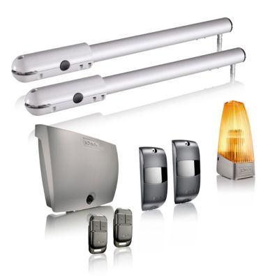 Somfy Motorisation de portail battant à vérin SGS Essential RTS - Livrée avec 2 télécommandes Keypop, feu orange, et photocellules