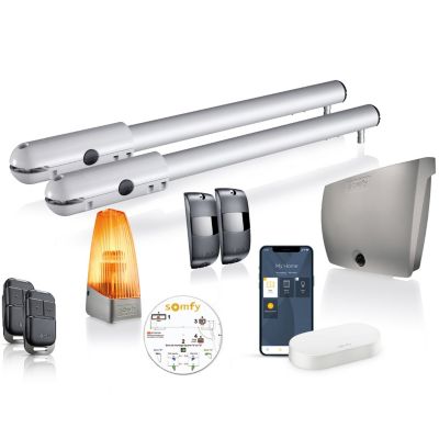 Somfy Motorisation portail battant SGS Essential Connect - Pilotable à distance avec smartphone et assistants vocaux