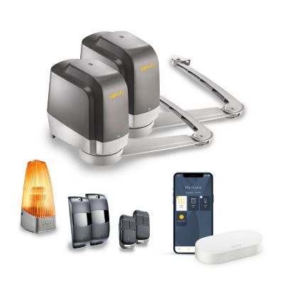Somfy Motorisation portail battant Lockyvia Essential Connect - Pilotable à distance avec smartphone et assistants vocaux