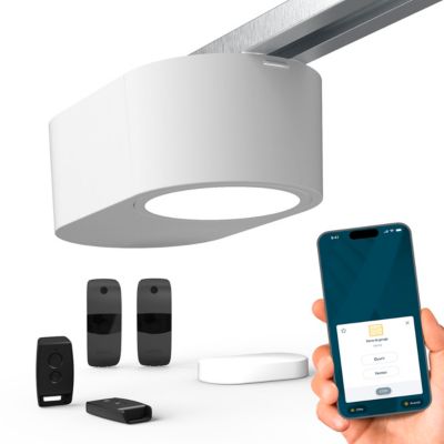 Motorisation porte de garage Serenia 700 io Connect Pilotable à distance avec smartphone et assistants vocaux Pour portes de garage Hauteur Max. 2.35 et Largeur Max. 4.5 Livrée avec 2 Télécommandes Keytis io