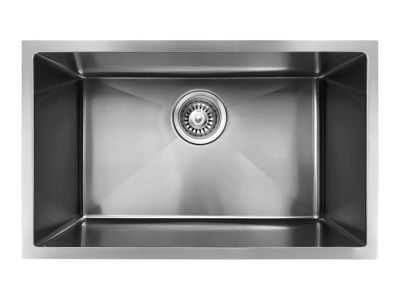 Évier sous-plan en inox finition gun métal 1 bac à encastrer Essebagno 76 - Essebagno