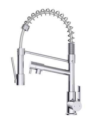 Mitigeur de cuisine chromé avec douchette Essebagno Hotto - Essebagno