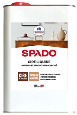 SPADO Cire antiquaire liquide Entretient nourrit et protège Protection anti tache Fabriqué en France