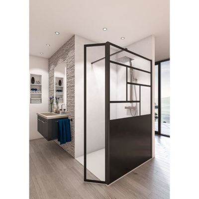 AURYS Paroi de douche en kit BALEARES® ATELIER N°14 Verre Timeless 8 mm trempé by Saint Gobain .100 cm x H.198 cm - vue 2