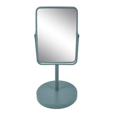 Miroir sur pied rectangulaire pivotant Azao coloris bleu