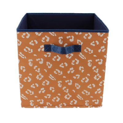 Panier de rangement pliable en cube Norasia motif léopard