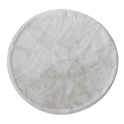 Tapis rond fausse fourrure beige ⌀90cm Ornami - Ornami